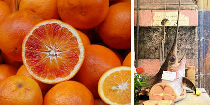 Try a sweet Sicilian blood orange at La Vucciria market